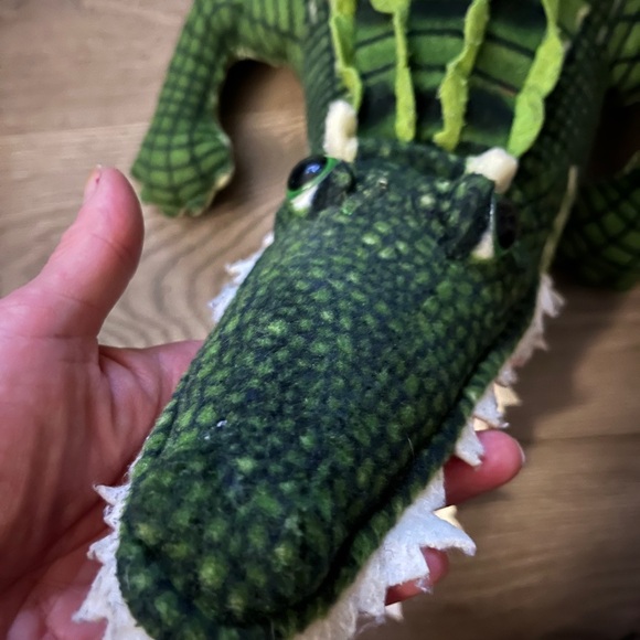 Crokadile alligator large realistic 41" vibrant green soft stuffy wild jungle - Picture 5 of 14